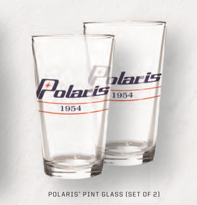 Polaris Retro Pint Glass with Polaris® Logo, Two Count
