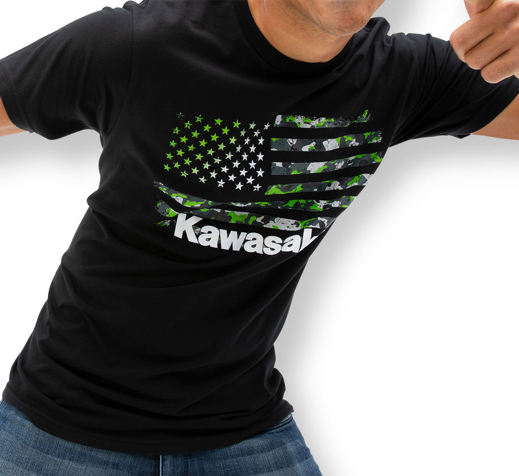 Kawasaki Camo Flag T-Shirt