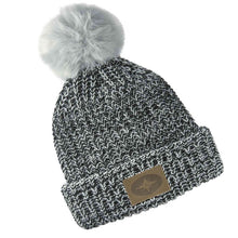 Load image into Gallery viewer, Polaris Women&#39;s Knit POM Beanie with Leather Polaris® Patch
